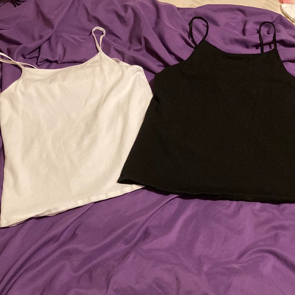 2 girls XL camis with built in bras